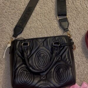 Valentino Black Quilted Crossbody Bag